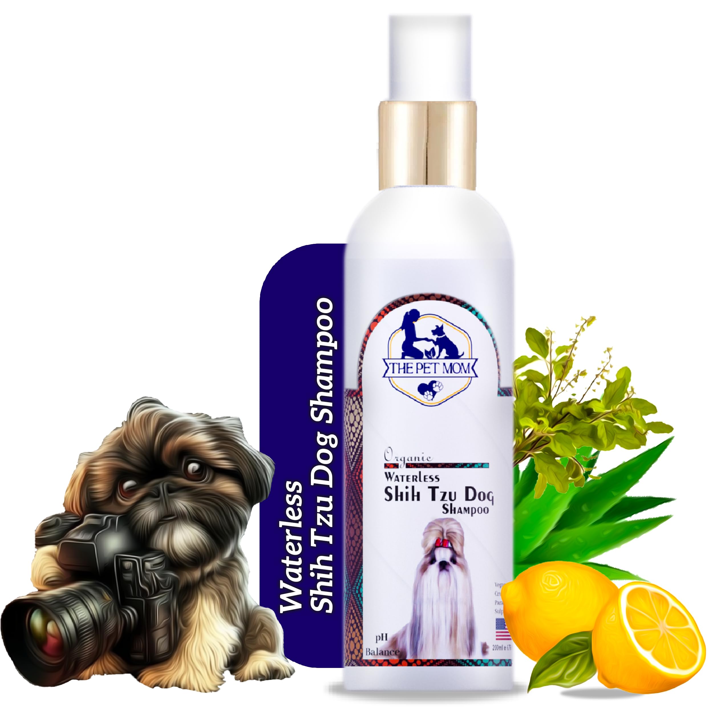 The Pet Mom Organic Waterless Dog Shampoo for Shih Tzu Dog | Fresh Fragrance, Cleanse, Conditioned, Soft & Smooth Coat | Dry Bath Spray Dog Shampoo for Shih Tzu All Type Dog –200Ml (B0CNZVSDNB) Amazon Price History, Amazon Price Tracker
