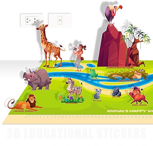 110 calcomanías 3D para niños, colección de calcomanías, accesorios para niños, calcomanías de animales para educación, hogar, escuela
