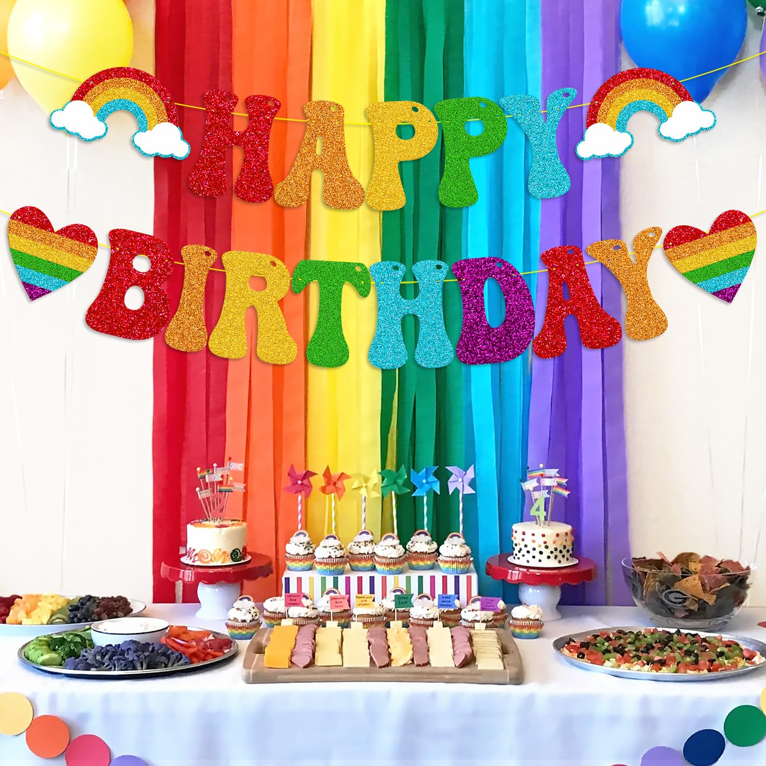 Pride Door Cover-LGBTQ Rainbow Gay Decor Vivid Colors Pride