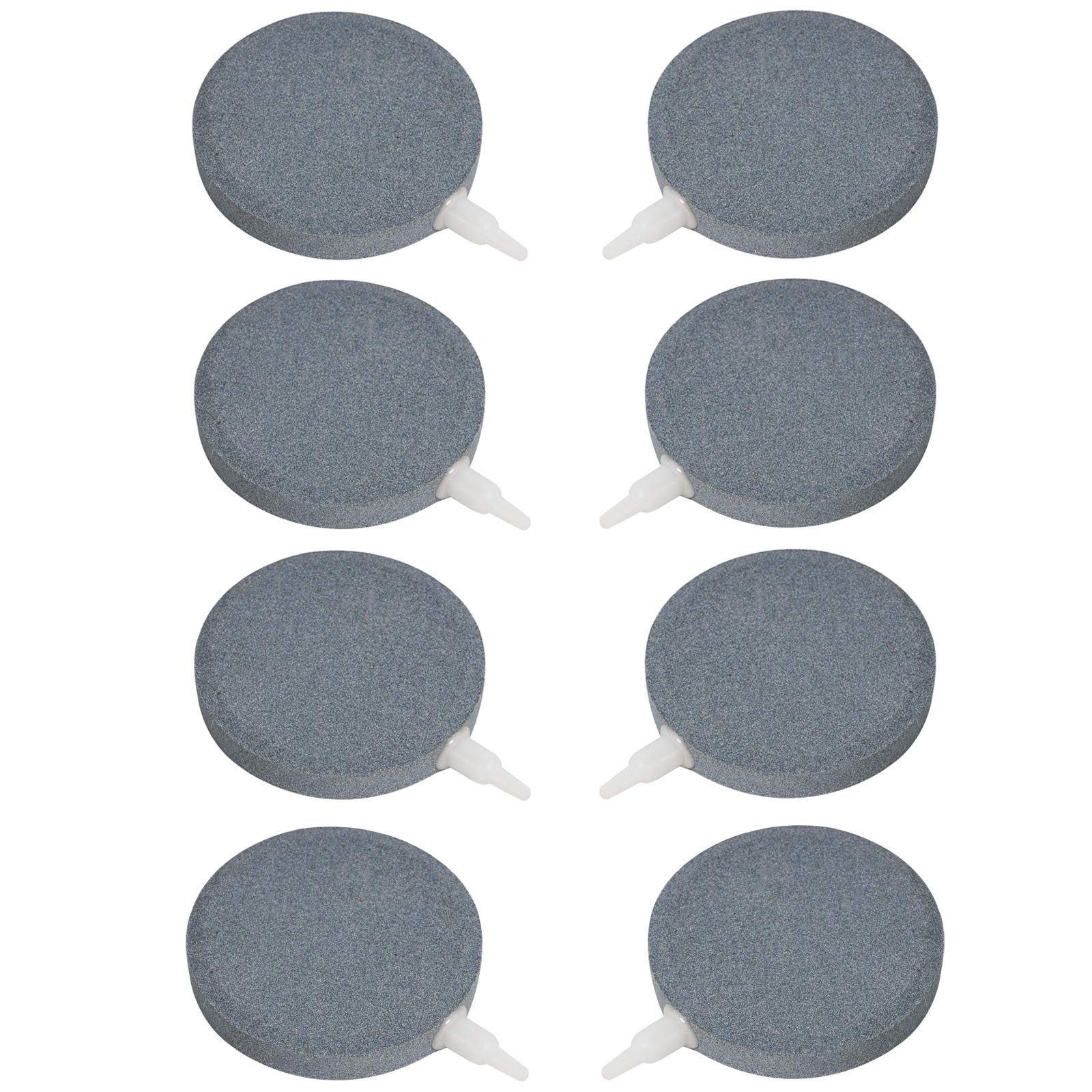 AQUANEAT 3inch Aquarium Air Stone 8 pcs, Fish Tank Bubbler Disc Oxygen Diffuser,Air Stones for Aquariums,Hydroponics,Ponds and Air Pump
