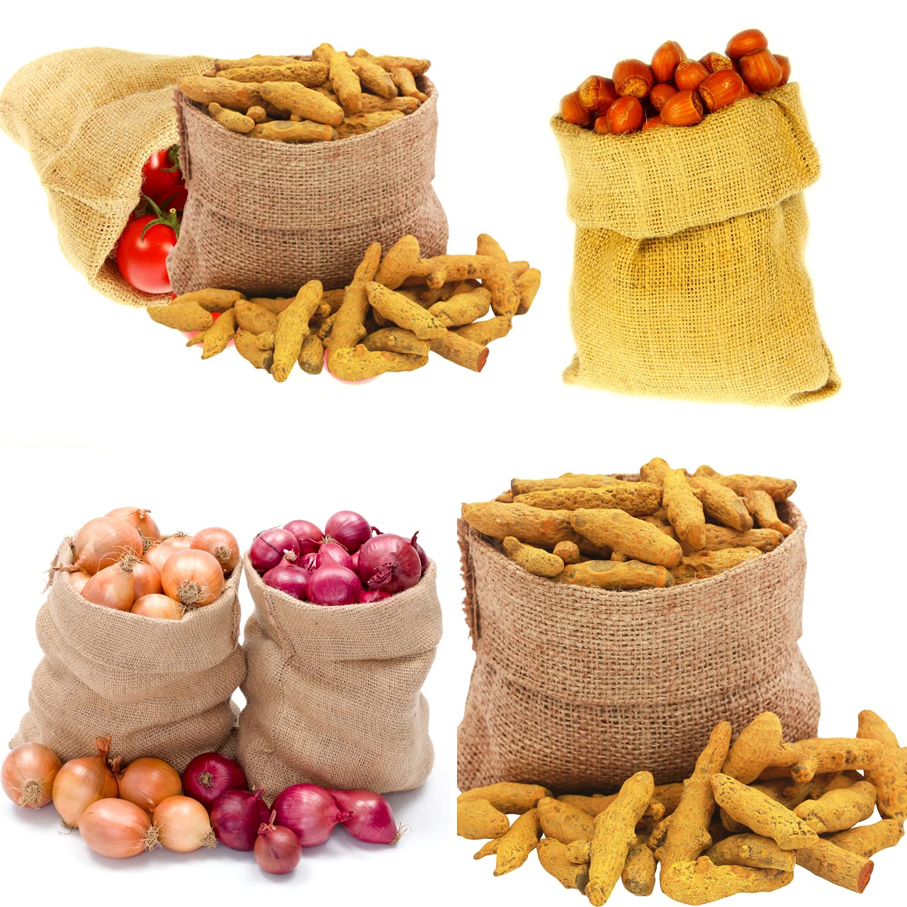 GARDENIX® Universal jute bag, 6 pieces (50 cm x 85 cm, Brown, 1 count (Pack of 6) - Image 3