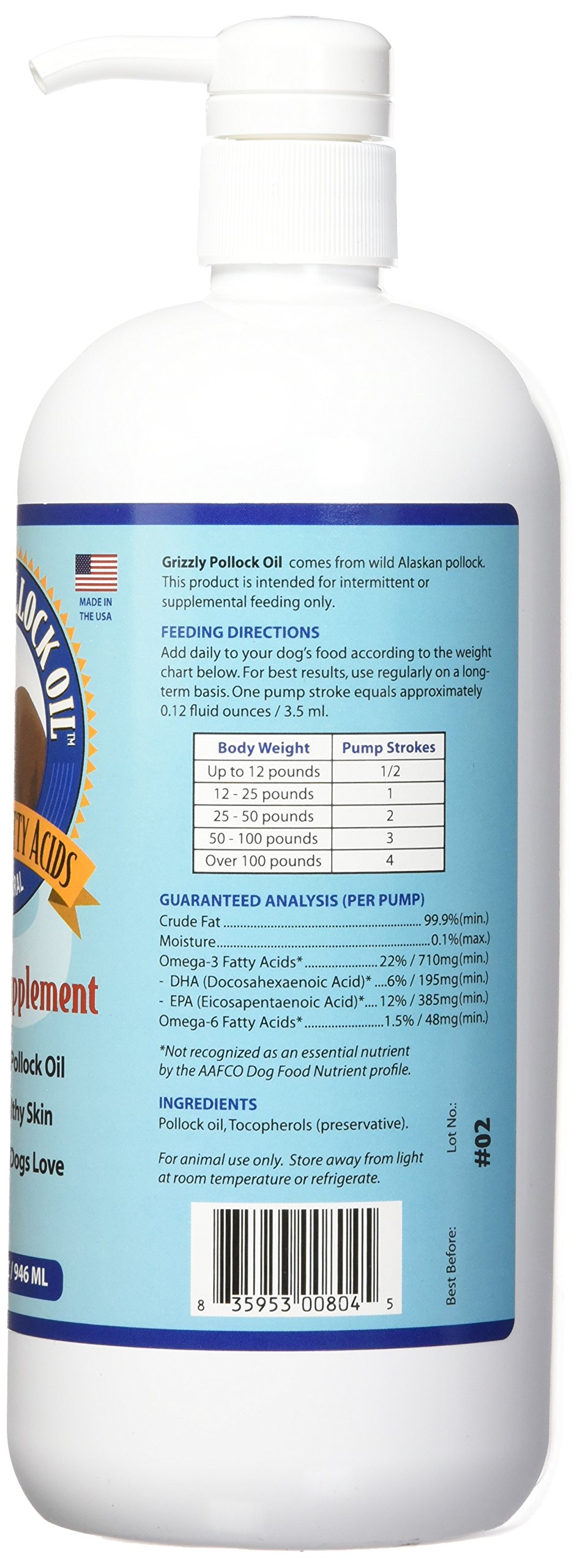 grizzly pollock oil 64 oz