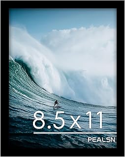 PEALSN 8.5 by 11 Picture Frame Black, Picture Frames 8.5 x 11 for Wall Mounting Display Horizontally or Vertically Hangin...