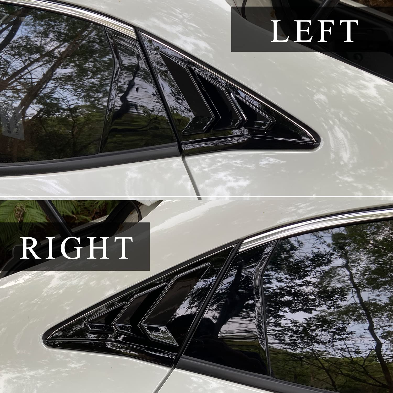 Archaic Persianas de ventana para Honda Civic Type R Hatchback FK7 FK8 2016-2021, cubierta de persiana para Civic de 10ª generación (Negro Brillante)