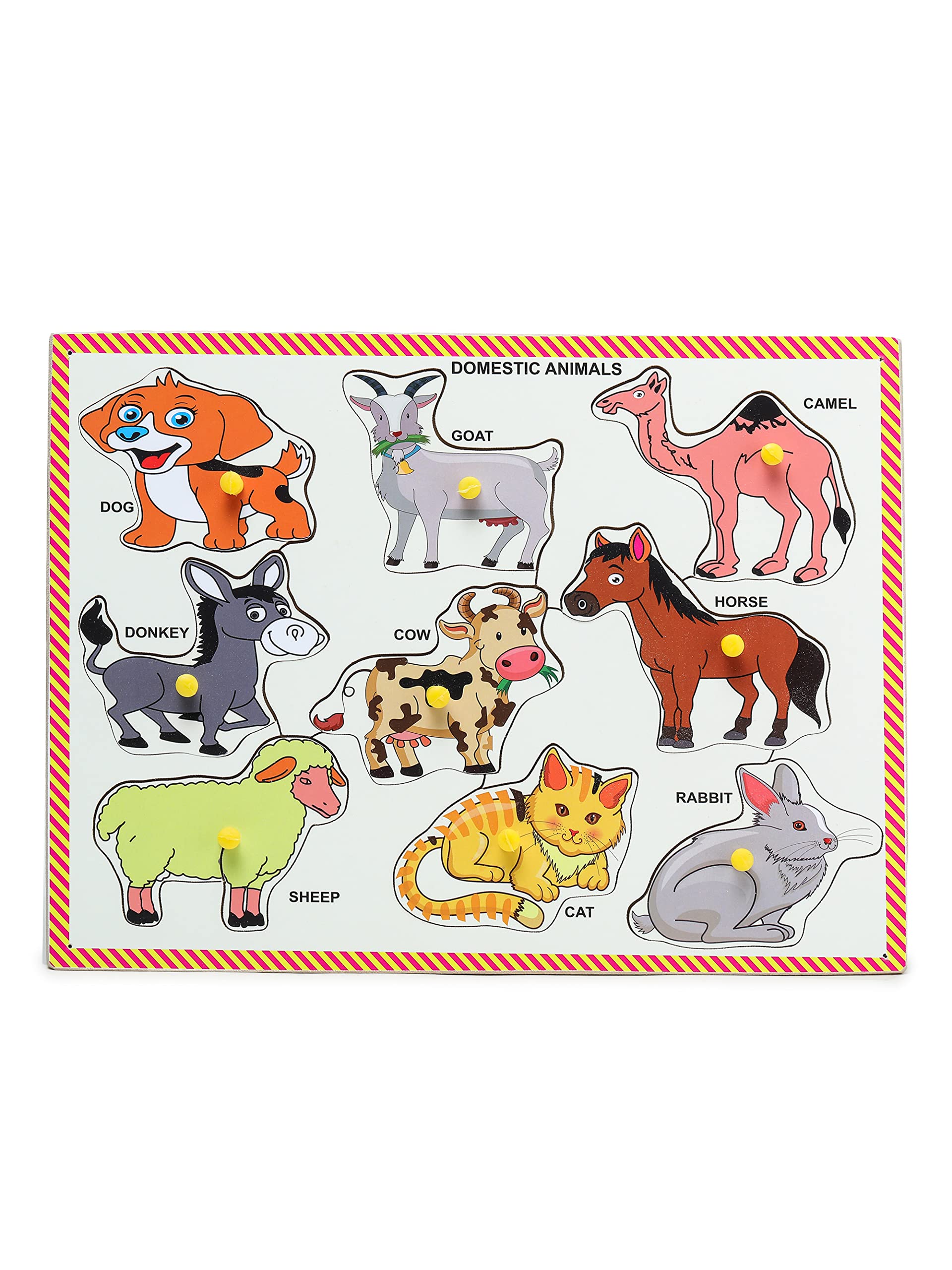See full amazon price history chart for DgCrayons Pine Wood Colorful Learning & Educational Board for Kids with Knobs Tray Puzzle- Perfect pegged Puzzles for Kid Learning for Toddler Boys Girls Ages 2+ (Domestic Animals With Knobs 9 X 12 Inch) DgCrayons Pine Wood Colorful Learning & Educational Board for Kids with Knobs Tray Puzzle- Perfect pegged Puzzles for Kid Learning for Toddler Boys Girls Ages 2+ (Domestic Animals With Knobs 9 X 12 Inch) (B09NJ4RW8K) Amazon Price History, Amazon Price Tracker