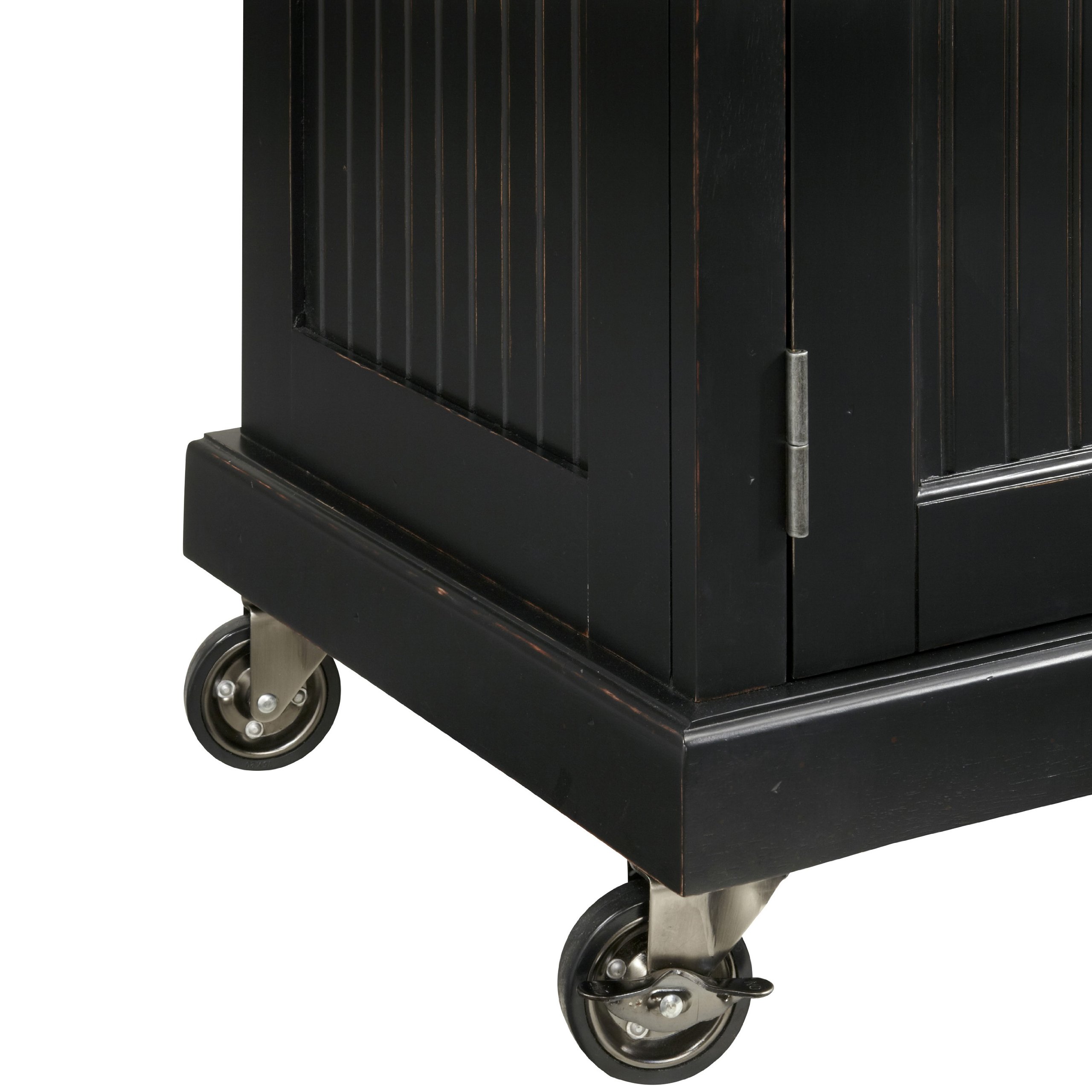 Home Styles Nantucket Kitchen Cart, Distressed Black