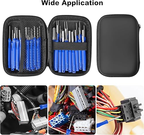 Vista 39 de Kit de herramientas de extracción de terminales, 172 piezas, herramienta de desfilado, conector eléctrico, kit de herramientas de extracción