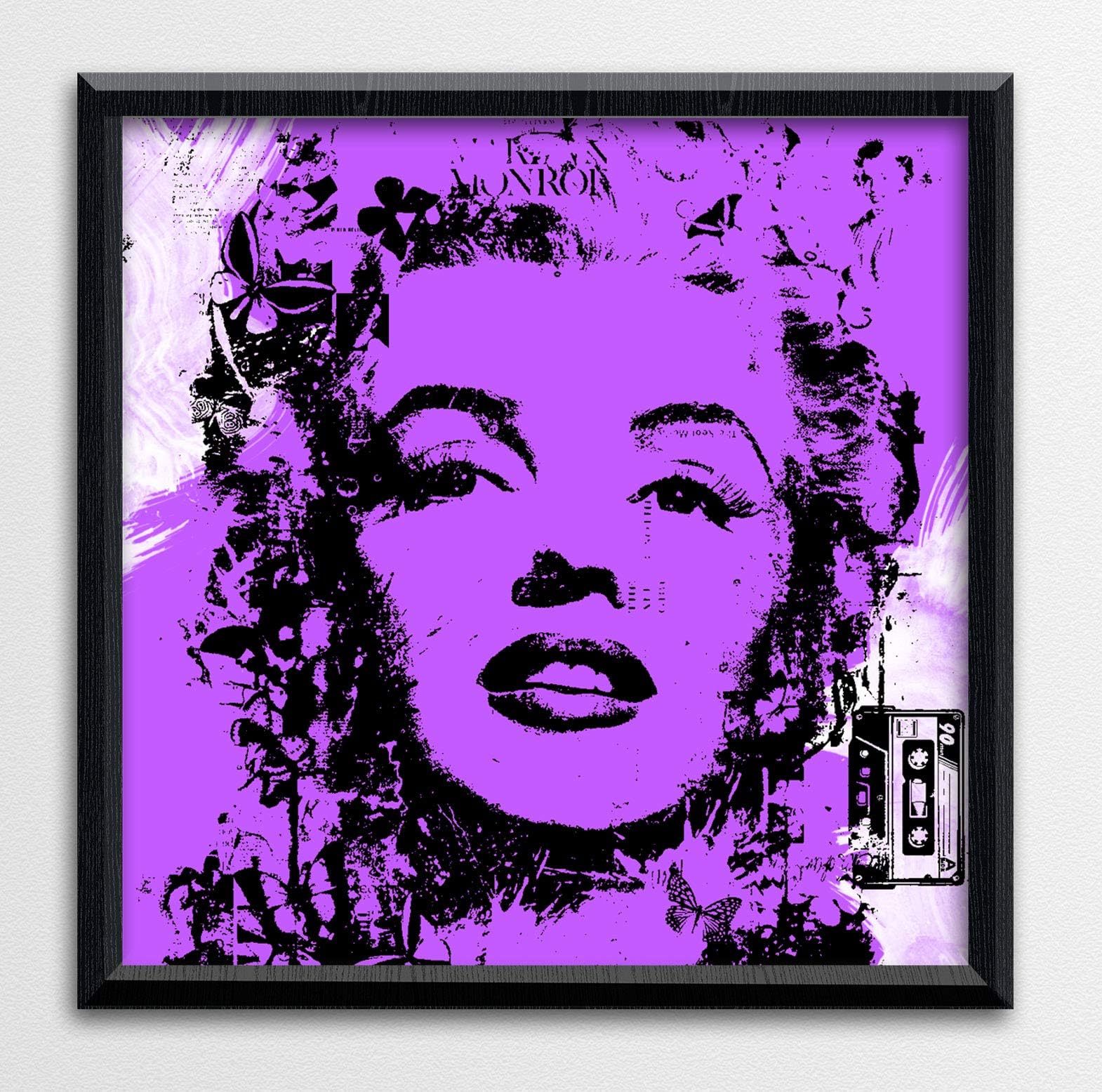 DRISHYA CREATION Rock Star Michael Jackson Illustration Wall Poster (10 x 10 Inch) with Beautiful Wall Frame Room Art portrait frame MJ Painting Home Decor Michal Jackson (Marilyn Monroe)