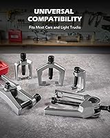 Vista 4 de OMT Separador de Rótula 5 en 1, Extractor de Brazo Pitman, Juego de Herramientas de Extremo de Barra de Acoplamiento para Servicio Frontal, Kit