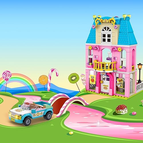 Miniatura 3 de EP EXERCISE N PLAY Juego de 1030 piezas de bloques de construcción para peluquería y deliciosa pizzería con caja de almacenamiento, adecuado para