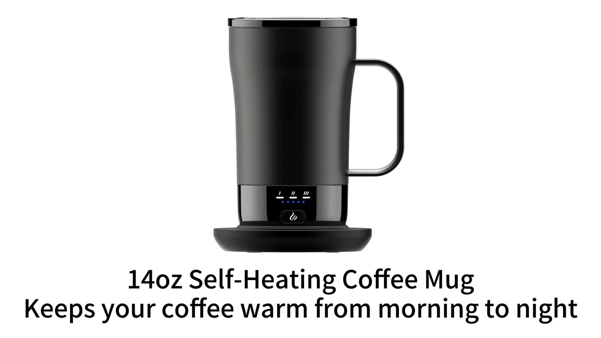 Tasse Thermique Intelligente – 14 Oz, Rechargeable, Chauffe Café/thé, Bleue