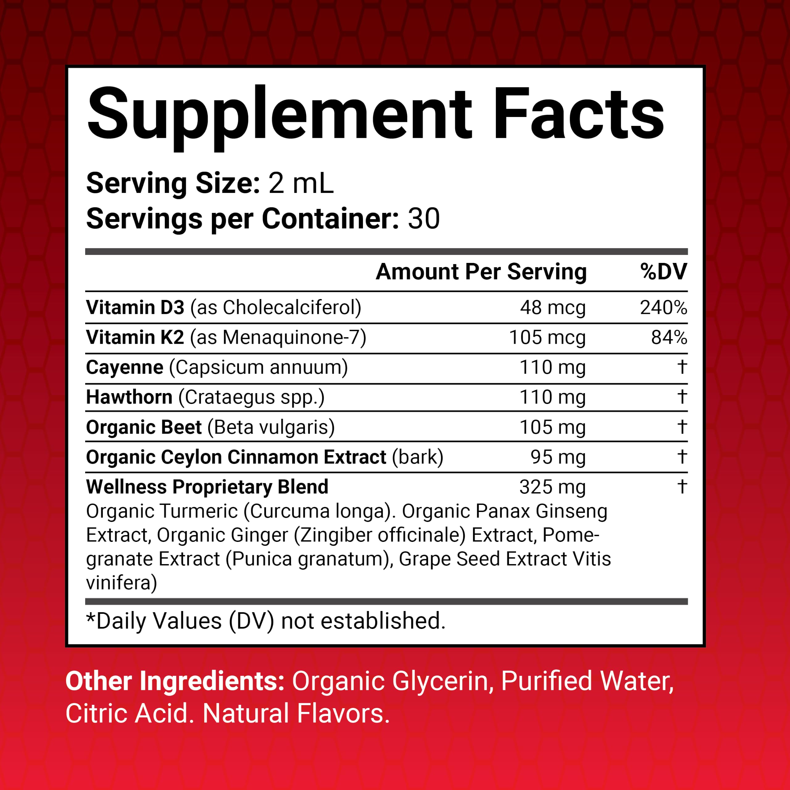 Cayenne Pepper Supplement Liquid Drops + Hawthorn Berry, Vitamin D3 K2 Beet Root Powder, Ceylon Cinnamon, Turmeric Curcumin, Organic Panax Ginseng - 4oz — Amazon image 10