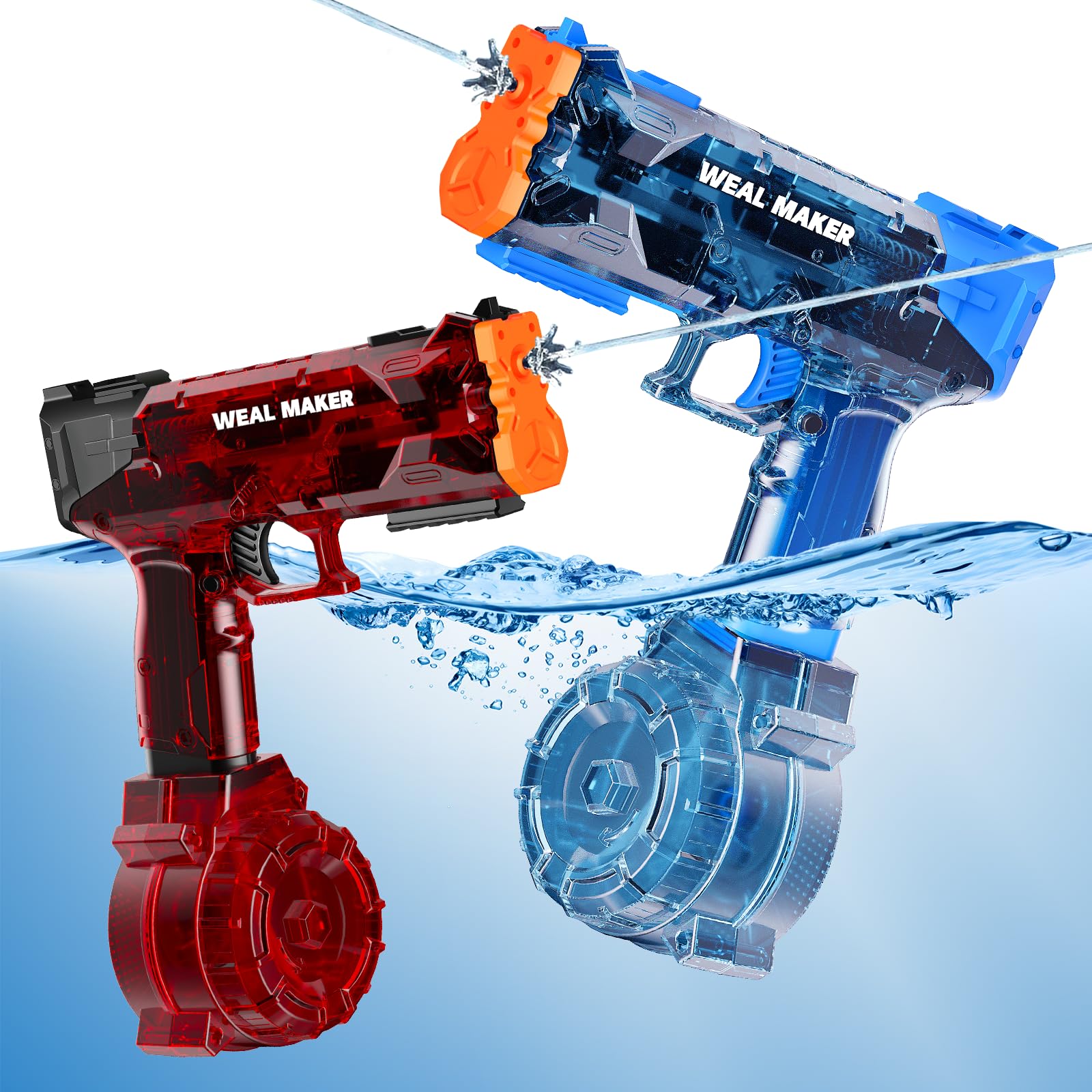 Electric Water Gun For Adults&Kid,Transparent Automatic