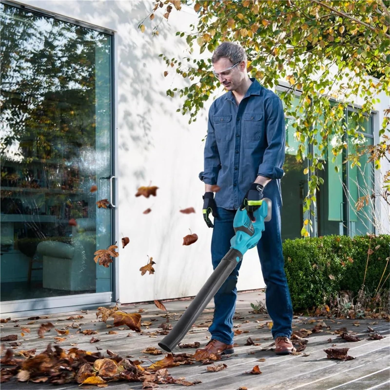 Bezprzewodowa dmuchawa do liści Electric Air Blower Garden Cordless Vacuum Cleaner Dust Computer Collector Handheld Power Tools