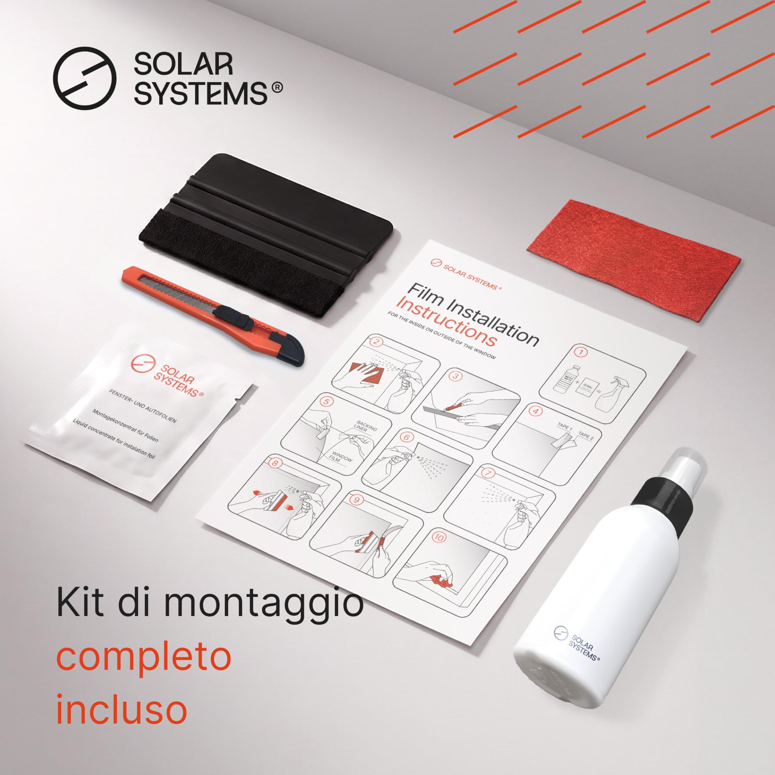 SOLAR SYSTEMS - Pellicola per finestre protezione solare - Pellicola protezione solare finestra esterna - con protezione privacy, autoadesiva - protezione termica, solare, UV - 75x200cm