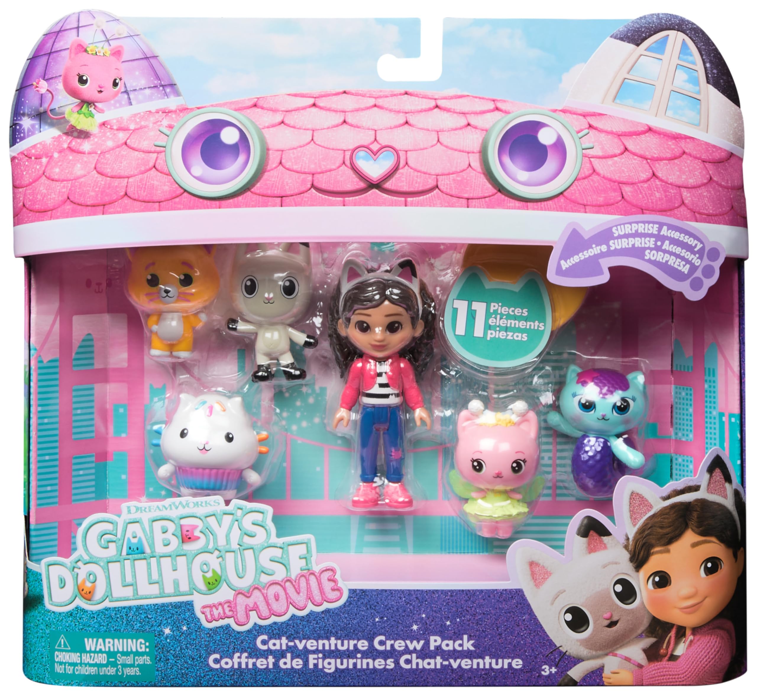Gabby出品　まとめて Gabby's Dollhouse: The Movie, Cat-venture Crew Pack, 11-Piece Toy