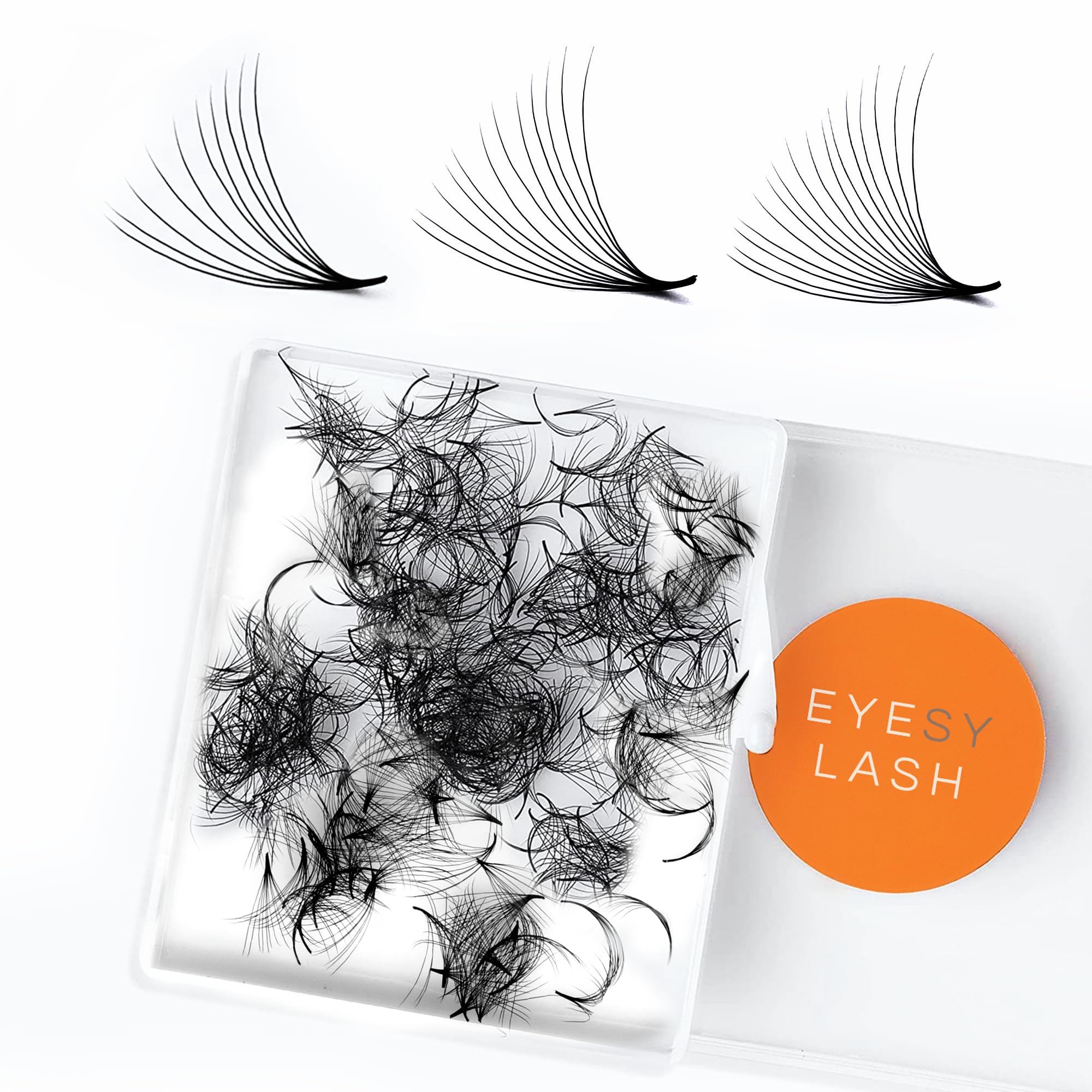 Eyesy Lash 500 Promade Fans - Volume Premade Lash Fans for Eyelash Extensions Pointy Base Handmade Loose Pre Made Eyelashes Middle Stem Soft and