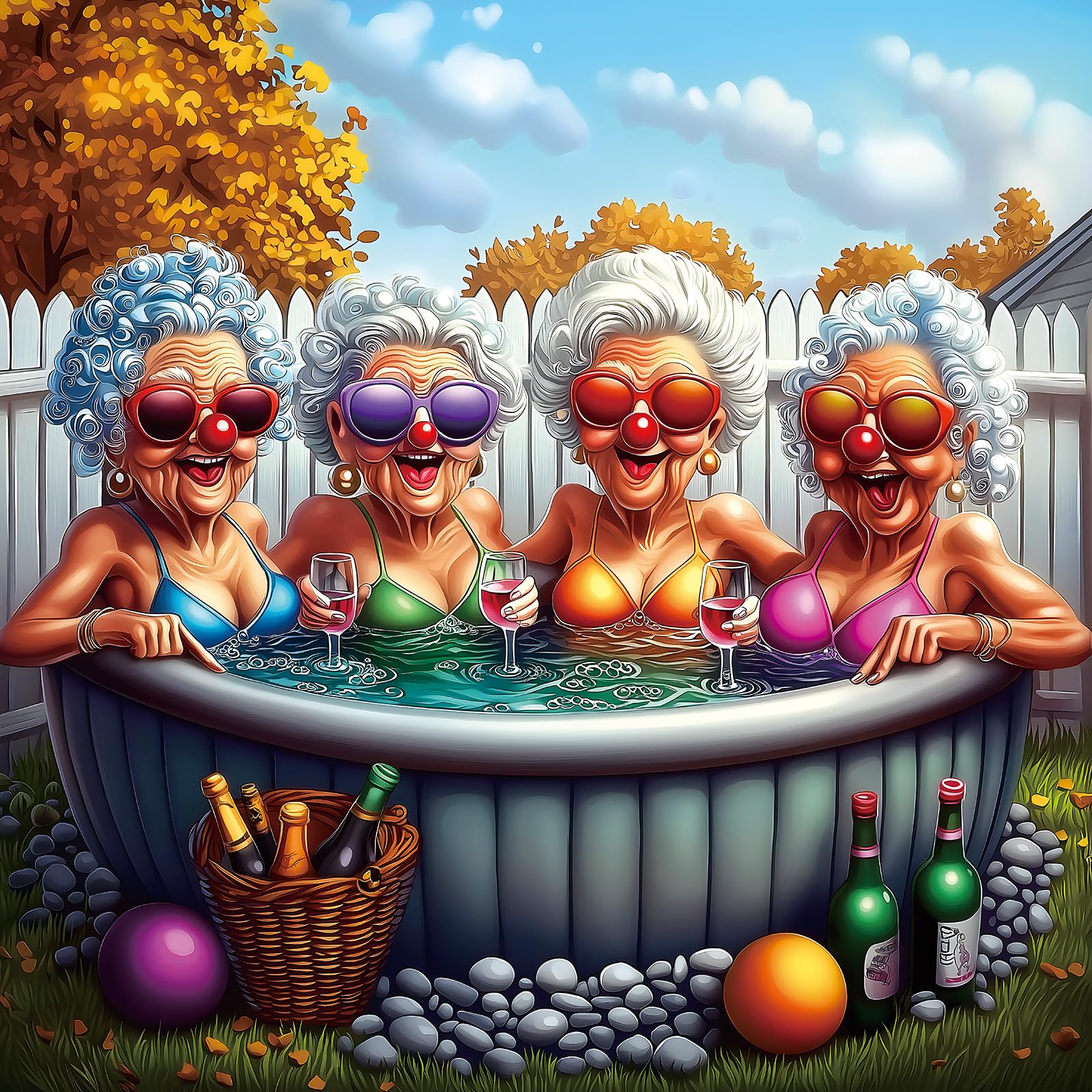 Fall Puzzles for Adults 500 Pieces, Old Woman Jigsaw Puzzle 500 Pieces | Puzzles With Letters on Back, Puzzles for Seniors Relaxation, Home Decor & Gift
