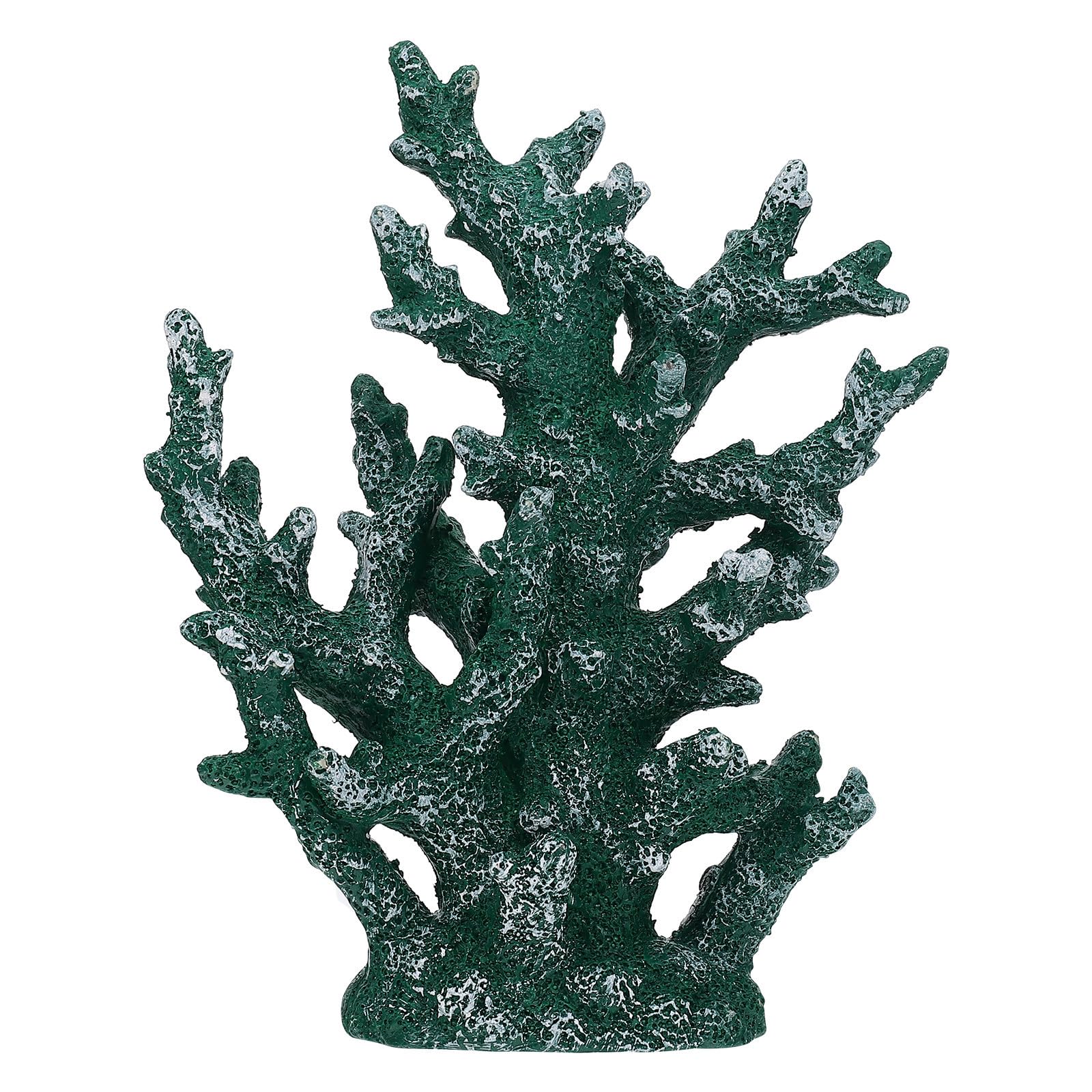 NUOBESTY Figura de Coral para Acuario, Adorno de Coral Artificial para Pecera, Resina, Verde, Grande, Decoración Paisajística, Estilo Mediterráneo