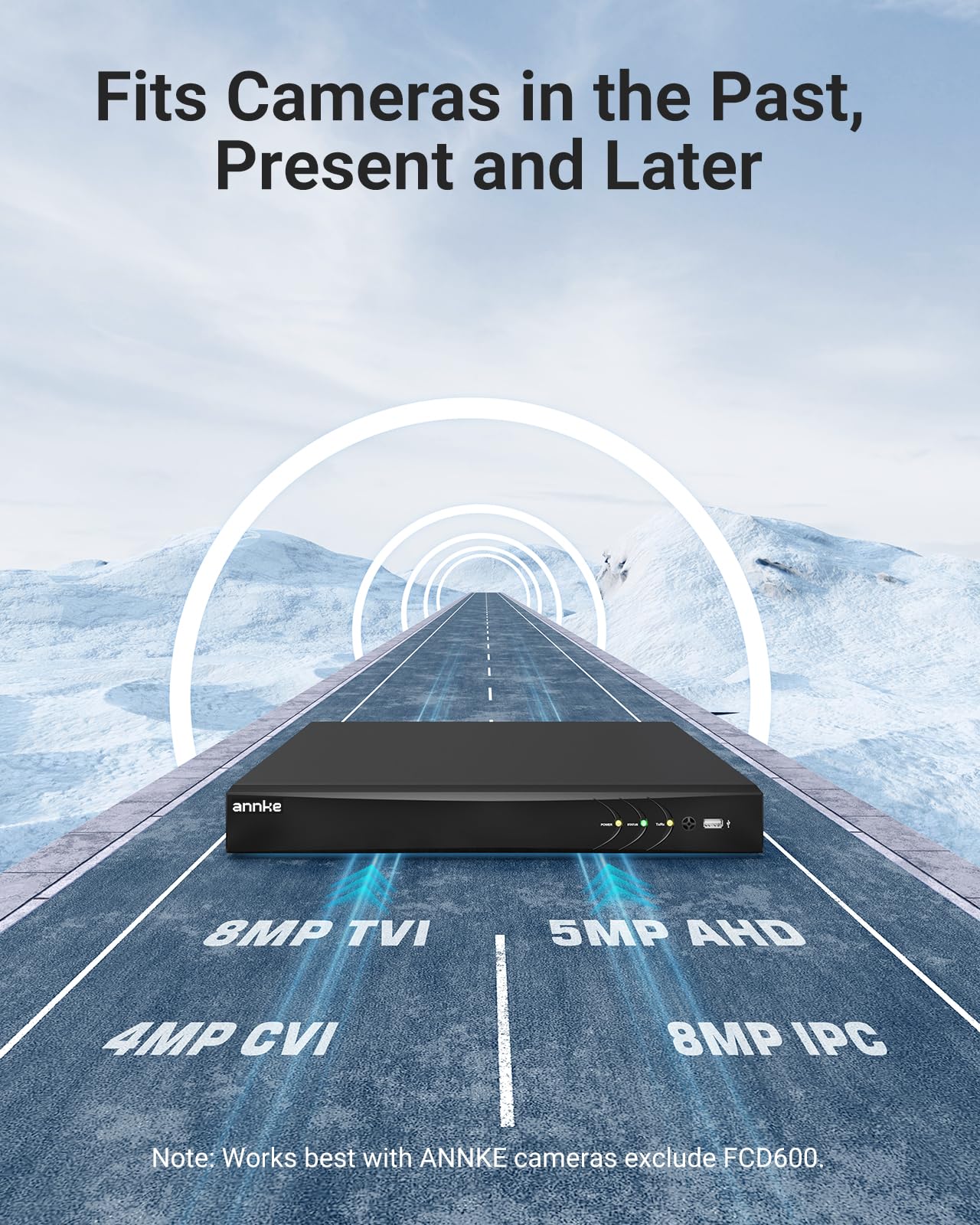 ANNKE 8CH 4K DVR mit 1TB Festplatte, 8MP H.265+ CCTV Network Digital Video Recorder, Erkennung von Person/Fahrzeug, Unterstützt 8 analoge und 4 IP Kameras, E-Mail Alarm mit Bildern