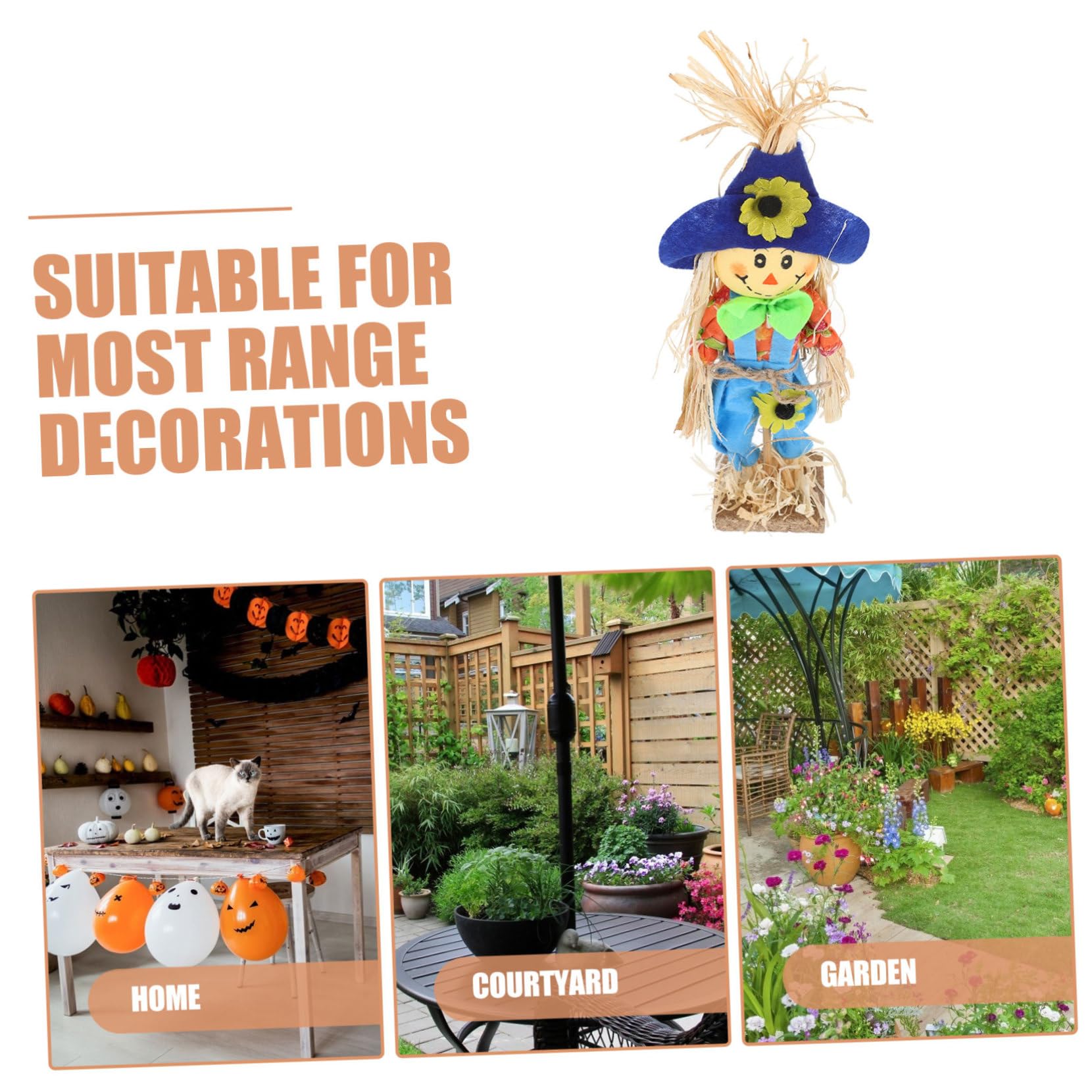 Garten Vogelscheuche 72cm - Herbstliche Deko Für Halloween Und Erntedankfest