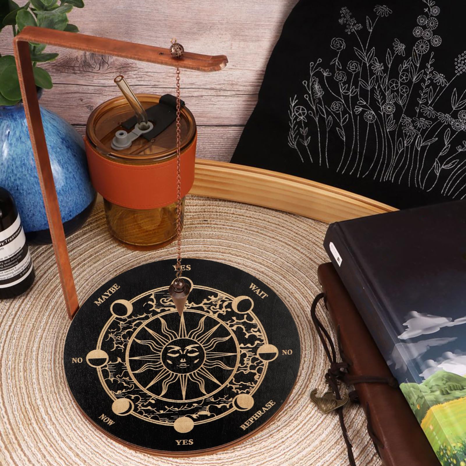 Soporte para péndulo místico – Soporte de de madera, decoración de altar