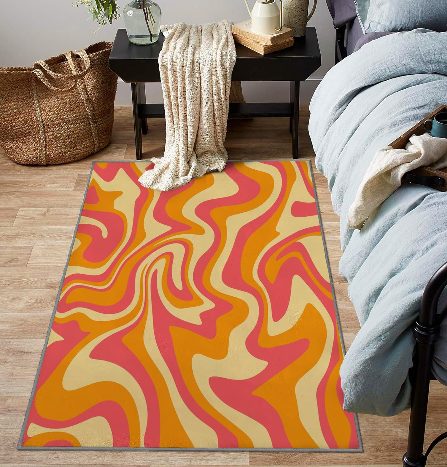 87.5×179 “Orange Flamingo” ViNTAGE RUG 87.5×179 “Orange Flamingo” ViNTAGE RUG Contemporary Hand