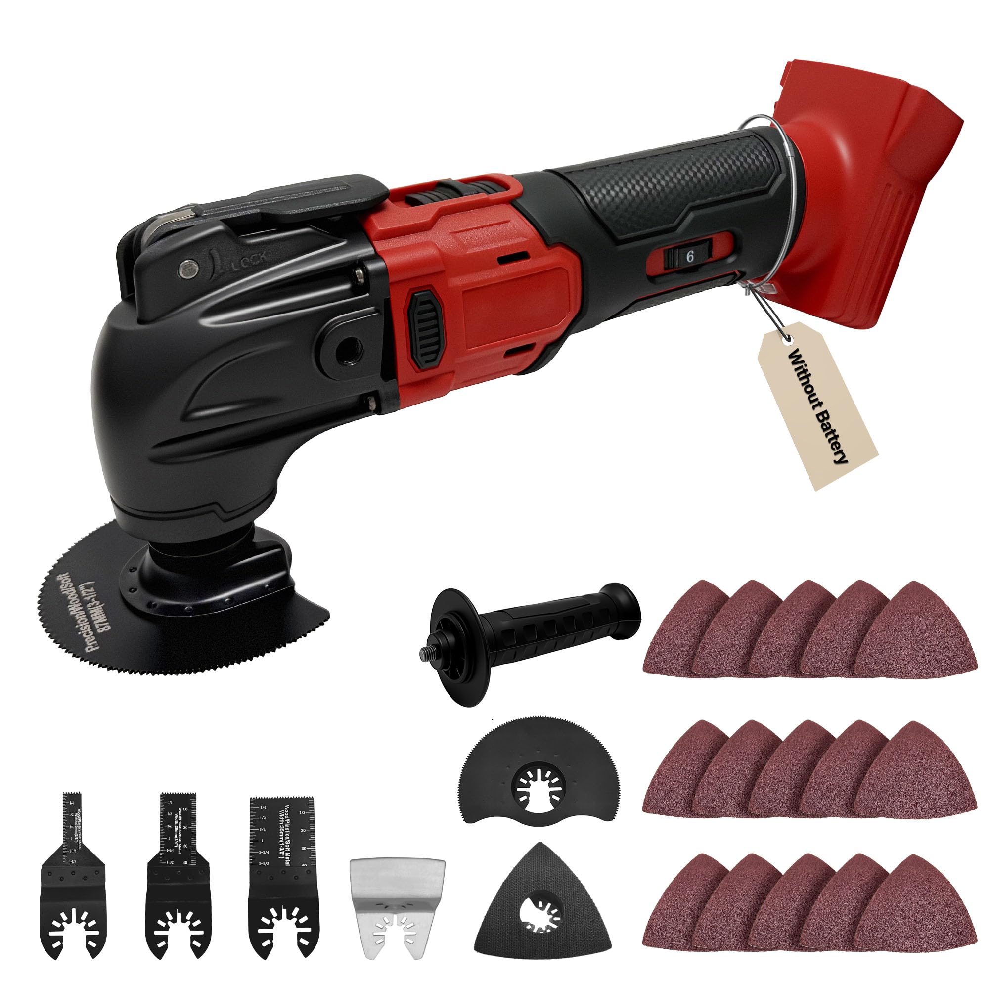 Milwaukee - Utensile multifunzione oscillante per batteria da 18 V, strumento di rettifica multiuso, angolo di oscillazione di 4°, 6 velocità variabili, design a lama rapida con 22 accessori per