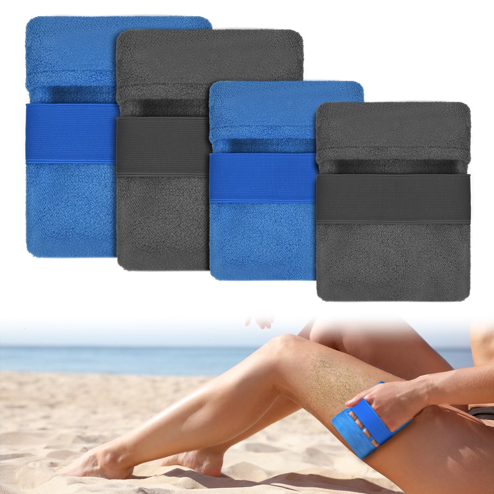 flintronic 4PCS Removedores Arena Playa, Bolsa de Eliminación de Arena Accesorios de Playa, Bolsa Portátil para Quitar Arena para Actividades de Voleibol al Aire Libre, Surf Verano, Cámping