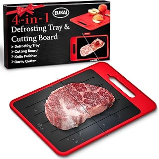 4-in-1 Defrosting Tray for Frozen Meat with Cuttin...