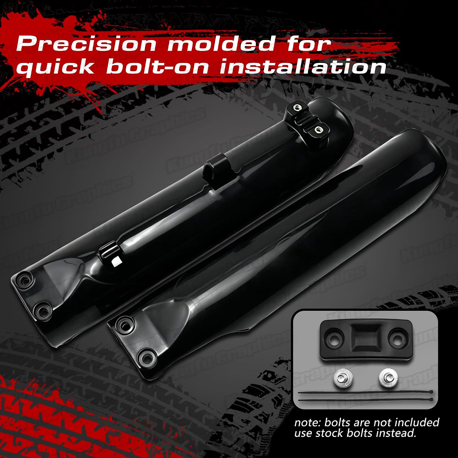 Dirt Bike Full Wrap Fork Guards for Surron Sur-Ron Ultra Bee Shock Absorber Cover Off-Road Crash Protection, Black