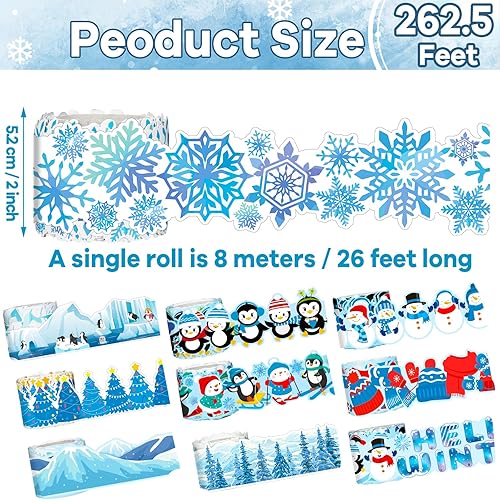 Miniatura 9 de Borde de anuncios bohemio de 262 pies, 10 rollos, borde bohemio de arco iris para el aula, para tablón de anuncios, decoración de tablero de