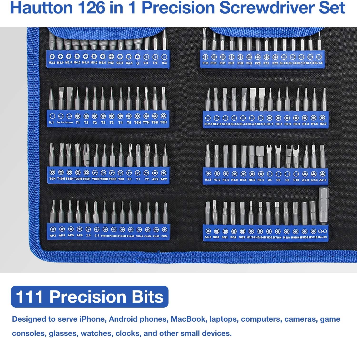 Nеw Dеаl Hautton Precision Screwdriver Set, 126 in 1 Magnetic Screwdriver Kit, Multi-function Professional Repair Tool Kit with Portable Oxford Bag for Phone Laptop PC Watch Electronics and More -Black Rеvіеw Prоduсt Hautton Precision Screwdriver Set, 126 in 1 Magnetic Screwdriver Kit, Multi-function Professional Repair Tool Kit with Portable Oxford Bag for Phone Laptop PC Watch Electronics and More -Black
