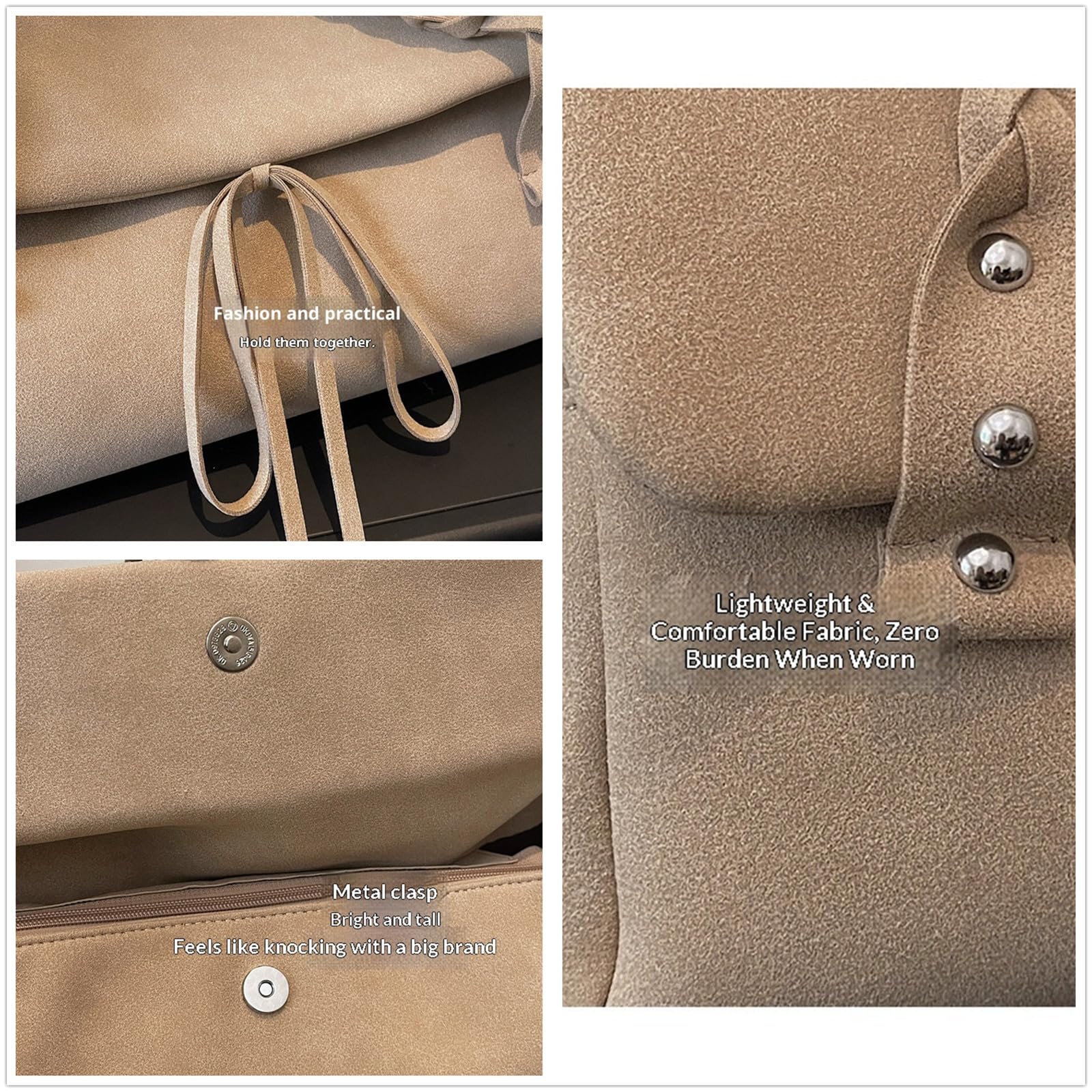 Damen Handtasche Retro-achseltasche Mit Großem Fassungsvermögen, Damen-pendlertasche, Einfache Tragetasche, Umhängetasche-Khaki