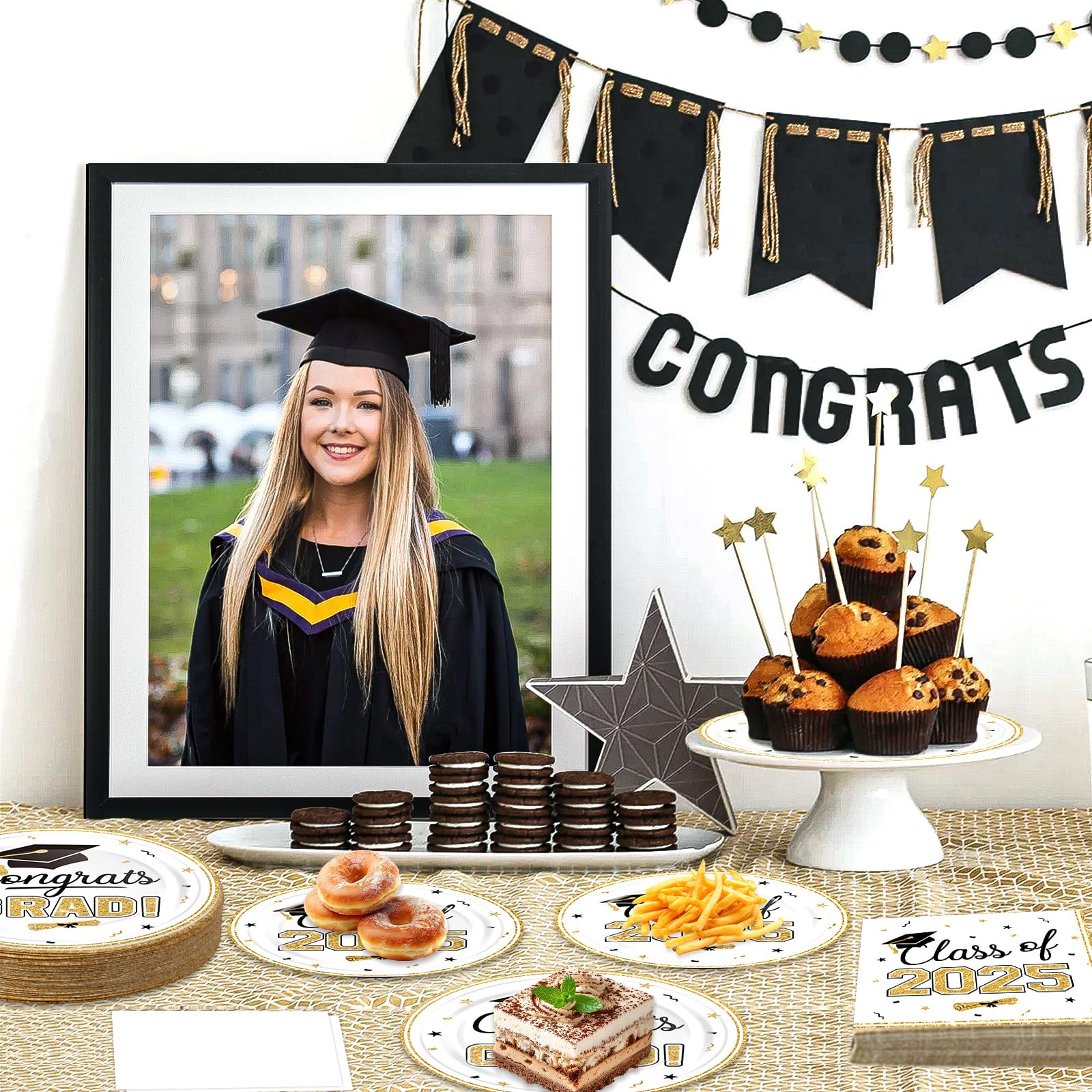 Snapklik.com : 2025 Graduation Party Supplies Tableware Set - 100 Pcs ...