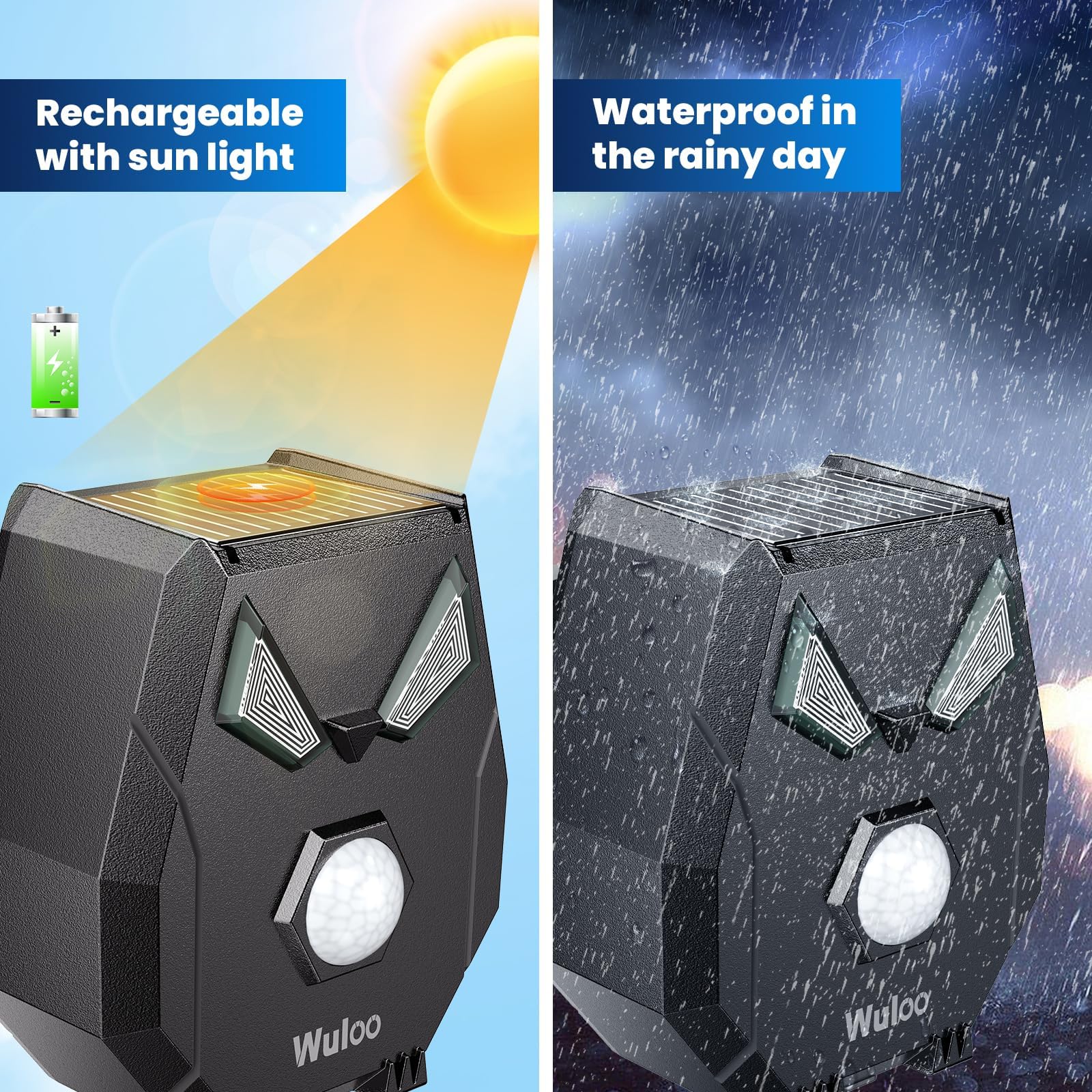 Alarma solar inalámbrica para entrada, detector de sensor de movimiento al aire libre, sistema de alerta de entrada de 609.6 m de largo alcance con batería recargable, resistente a la intemperie y