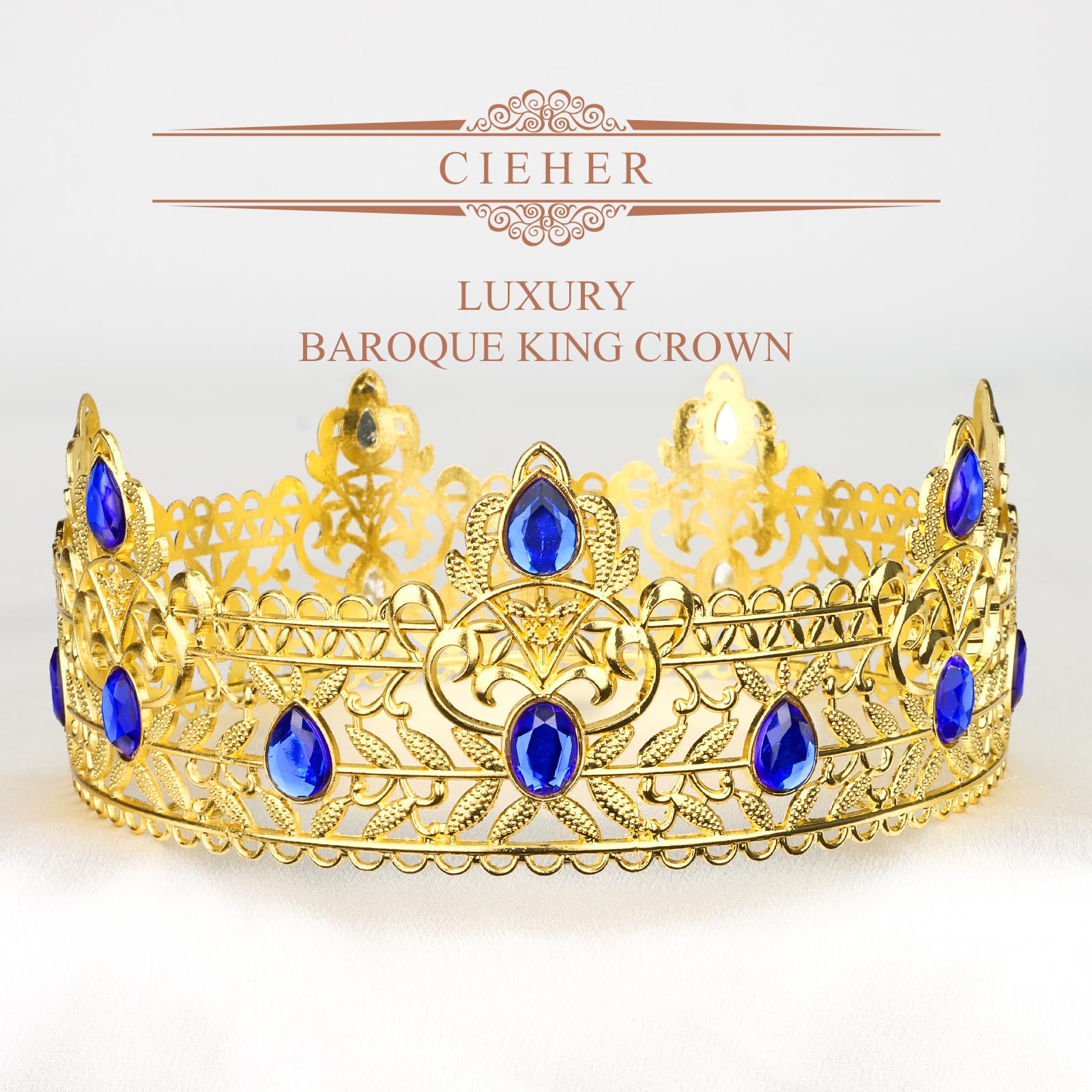 Amazon.com: King Crown, CIEHER King Crowns for Men Crystal Baroque