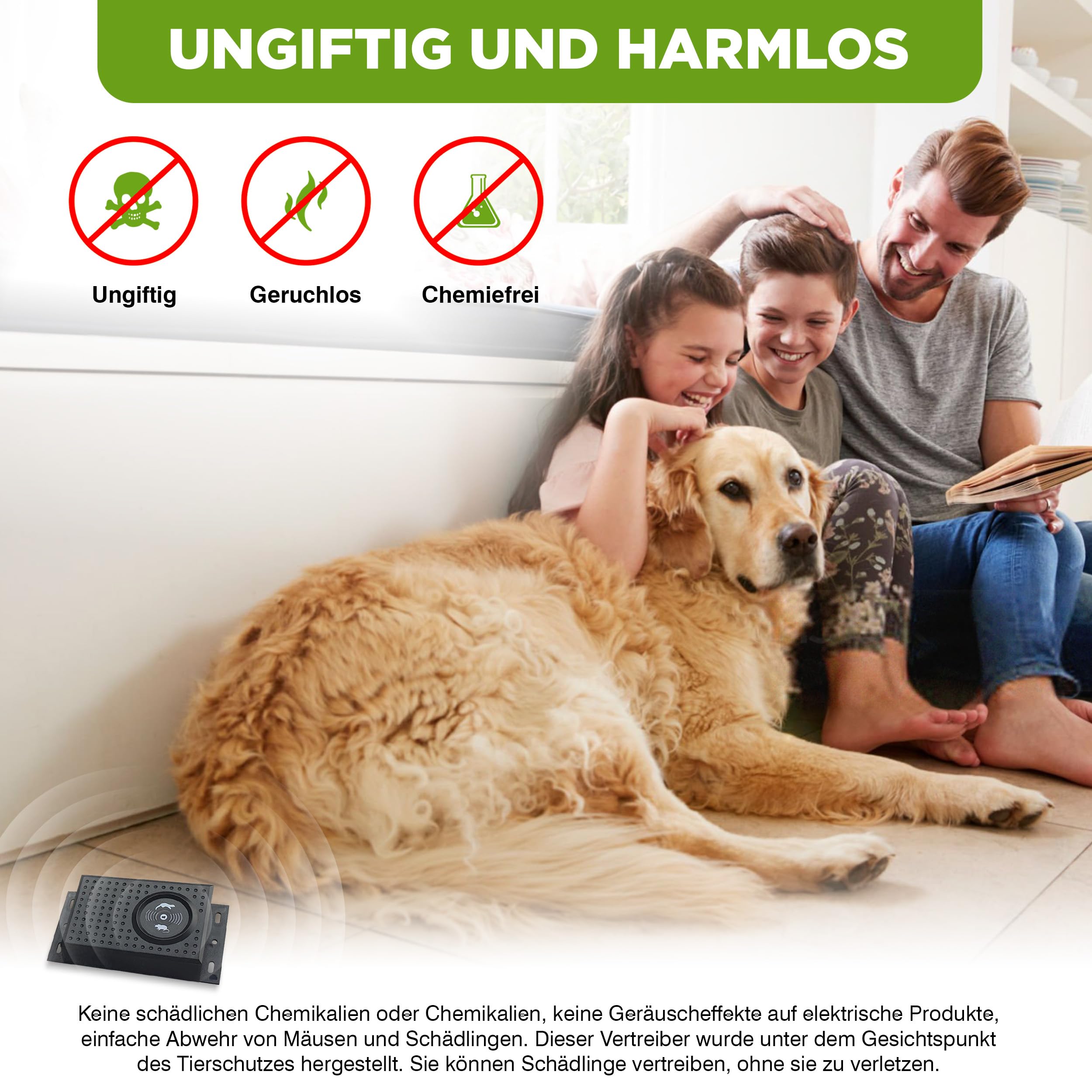 ISOTRONIC Marderschreck mit LED-Blitzlicht & Ultraschall – Batteriebetriebene Marderabwehr für Auto, Dachboden, Garage & Haus – Marderschutz gegen Marder, Mäuse, Ratten & Siebenschläfer (2 Stück)