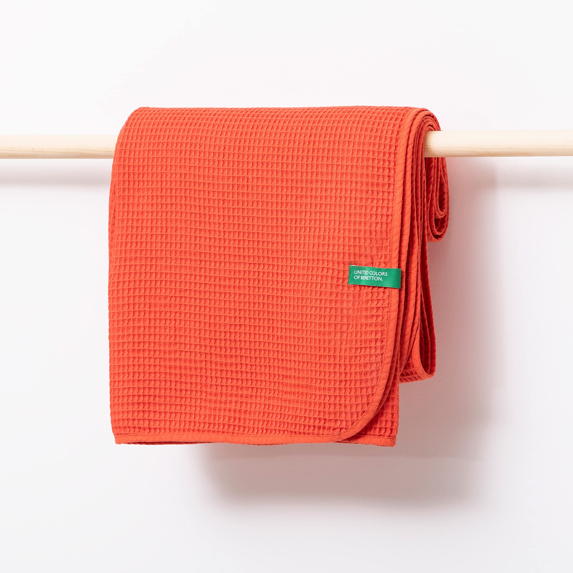 UNITED COLORS OF BENETTON - Manta 140x190cm 200gsm 100% algodón Rojo