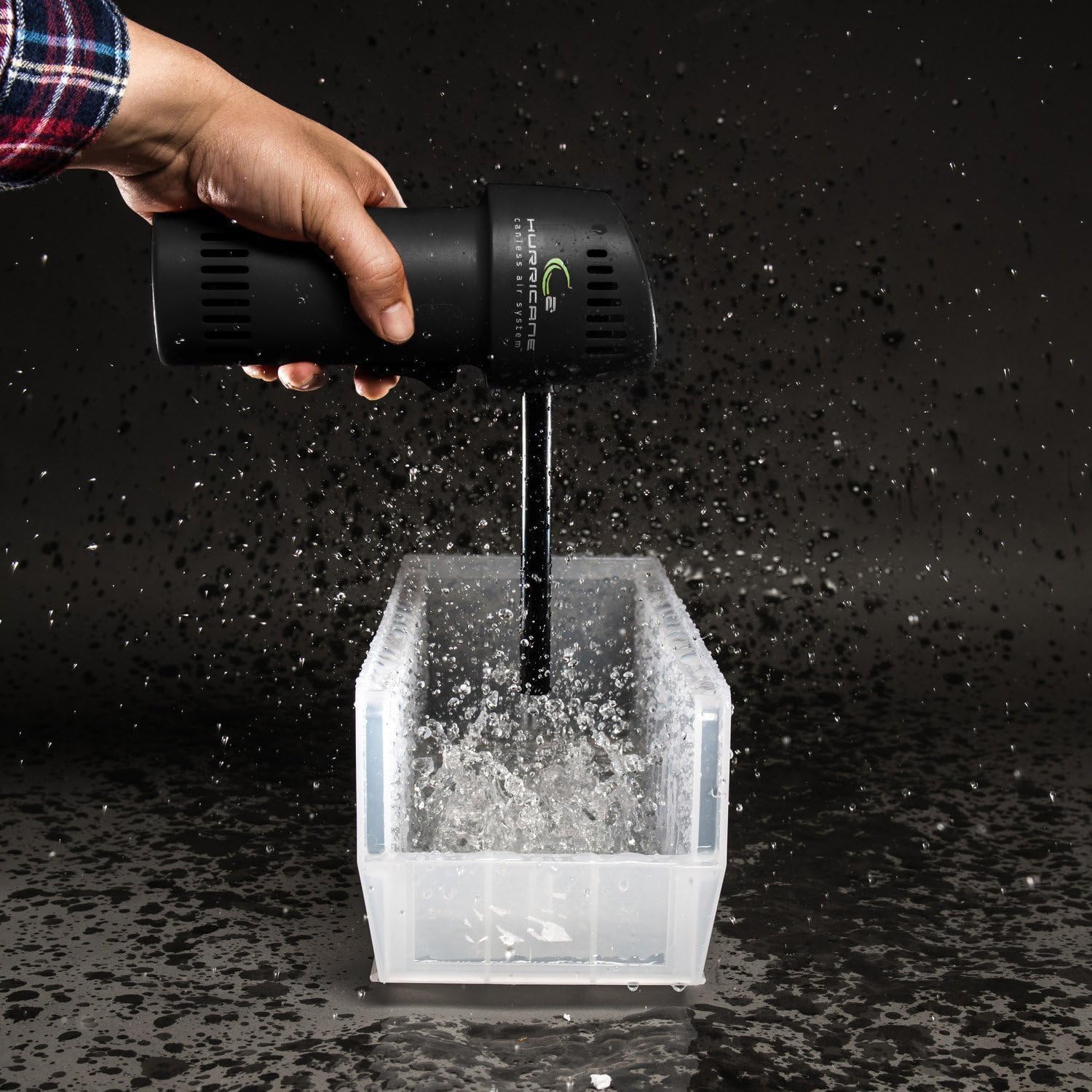 Canless Air System O2 Hurricane Industrial, Heavy Duty Rechargeable Air Duster, 220+ MPH Cordless Cleaner, Sustainable Pro Alternative, Black, Made in USA