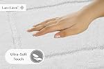Lane Linen Ensemble de rouille de salle de bains, 2 Pièce - Mats de bain premium extra doux absorbant, matelas de douche antidérapants - 17" x 24" - blanc