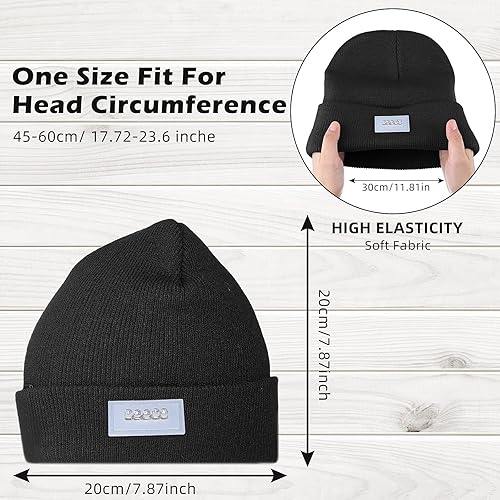 Miniatura 2 de Gorro de punto con luz LED, 6 unidades, 5 unidades de Navidad, con pilas, para invierno, para hombres y mujeres, linterna sin manos, regalo para