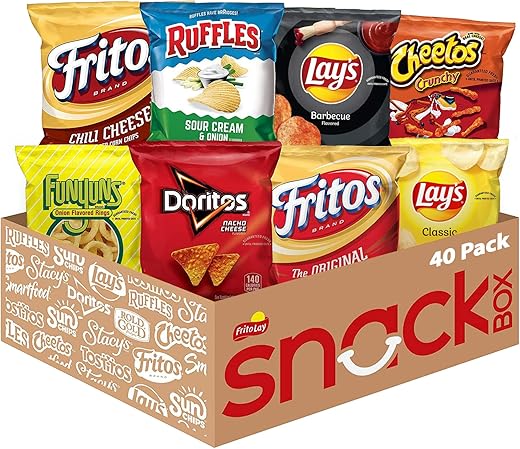 Frito-Lay Variety Pack – Assorted Chips & Snacks, 40 Count