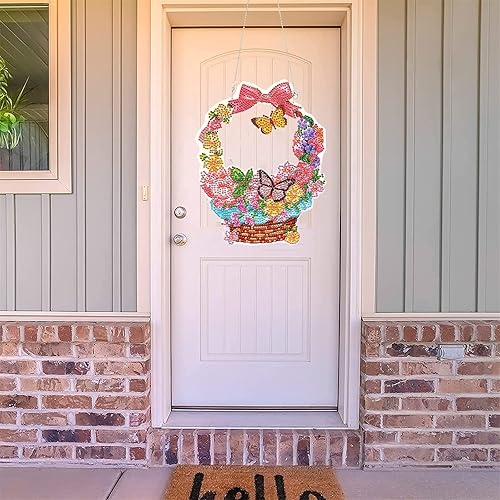 Miniatura 7 de YEESAM ART Kit de decoración de Navidad con diamantes de imitación 5D para bricolaje, cuatro enanos, gnomos, rojo, azul, verde, 8.7 x 6.7 in, arte