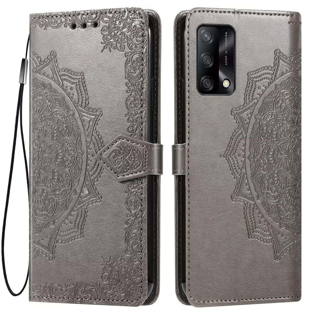 LINER Pelle Cover per Oppo A74 4G, Elegante Motivo a Mandala