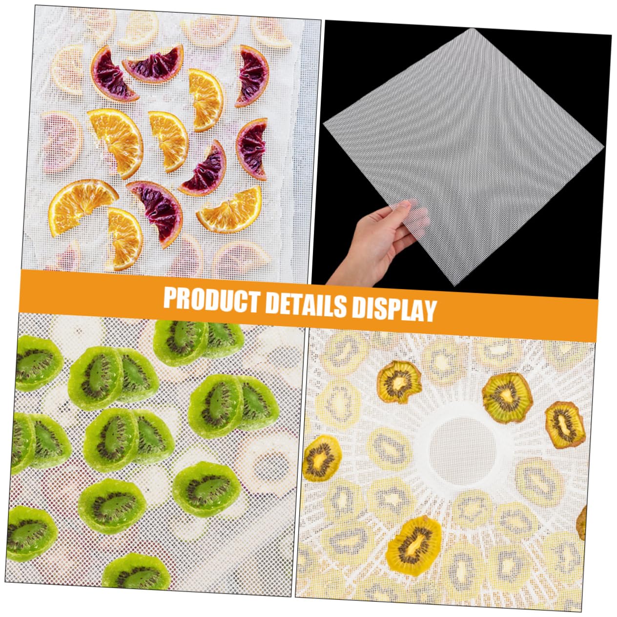 VALICLUD 12piezas Láminas Deshidratadoras De Silicona Tapetes Antiadherentes Reutilizables Para Frutas y Verduras Accesorios Esenciales Para Deshidratador Doméstico