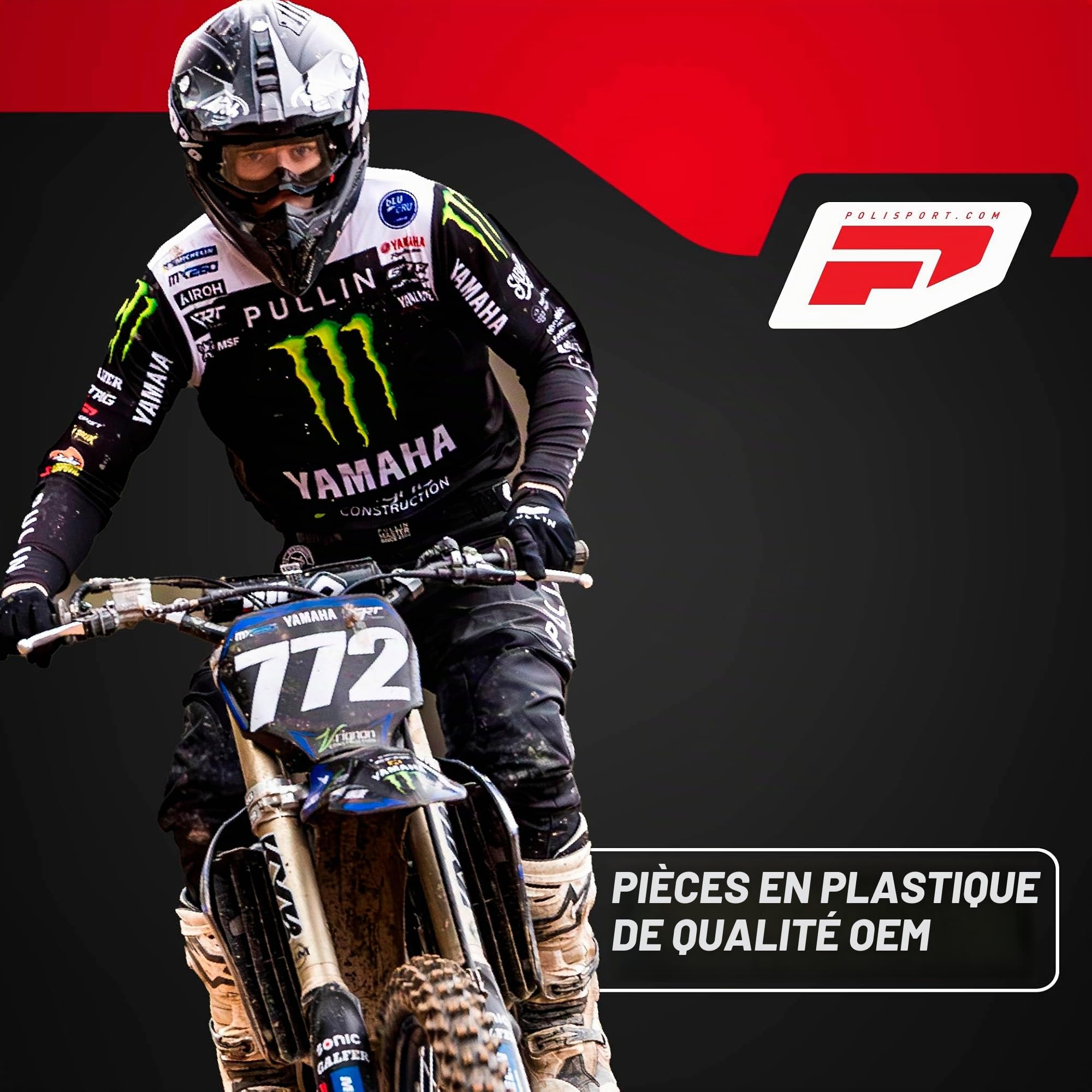 Polisport SM-Line Garde-Boue Avant pour Moto Blanc