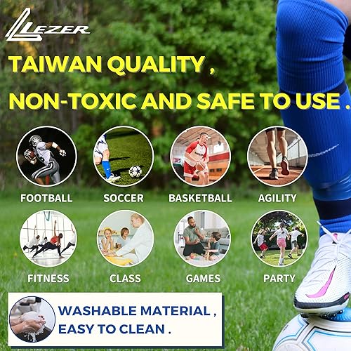 Miniatura 6 de LEZER Flat Cones, Soccer Cones, Spot Markers, Field Court Markers, Sit Spots, Flat Discs, Soccer Training Equipment, Agility Practice, SGS Verified,