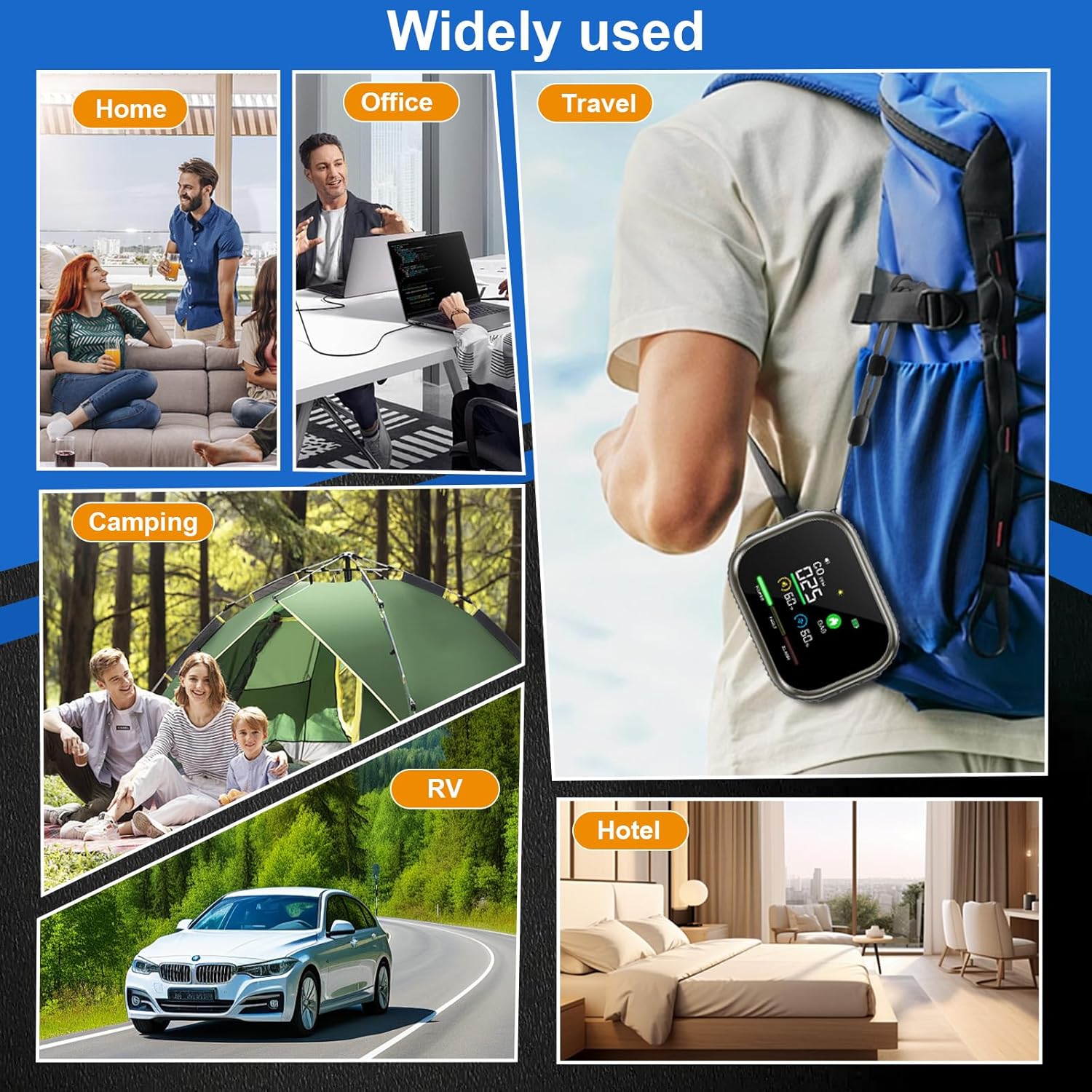 Upgraded Carbon Monoxide Detectors Plug in: Portable Natural Gas and Carbon Monoxide Alarm with Temperature(°F), Humidity, Gas Leak Detector & Methane, Propane, CO Detector for Home, RV, Apartment - Image 8