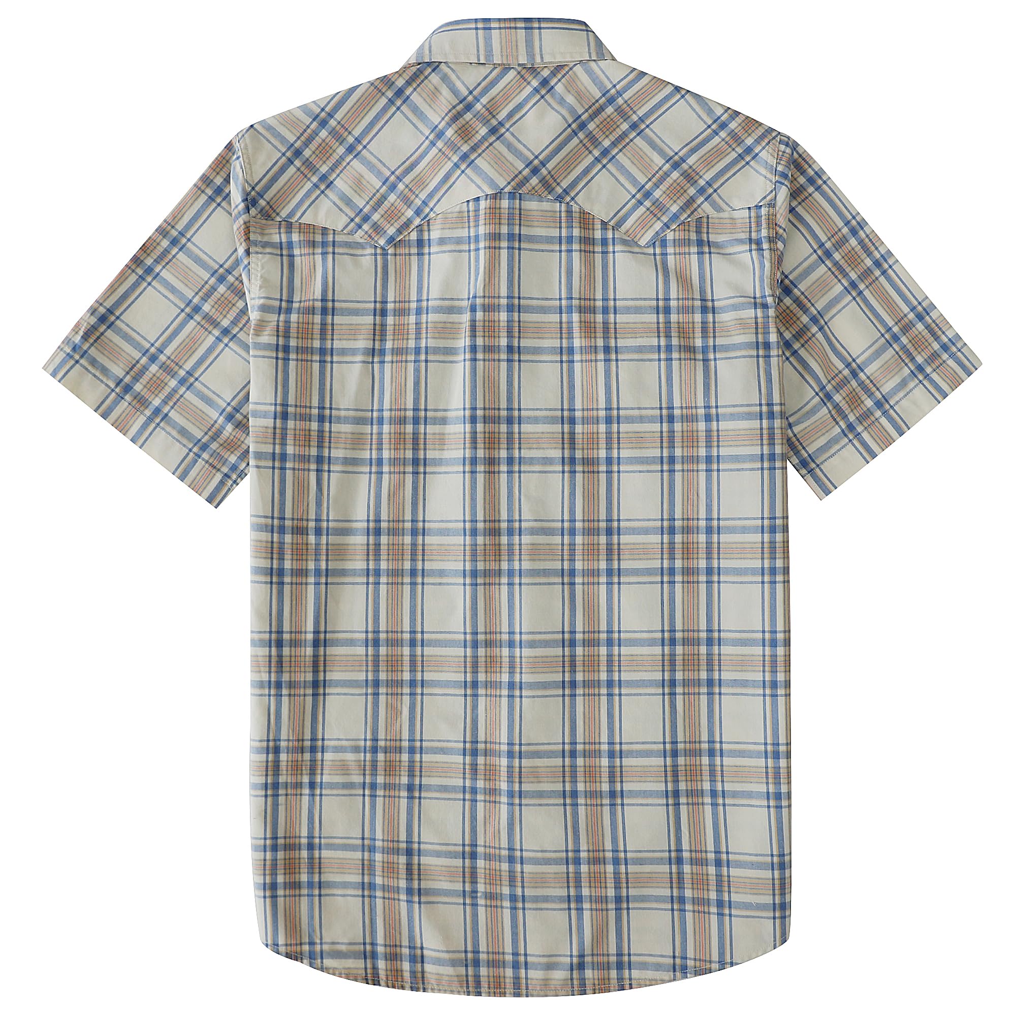 Dubinik® Pearl Snap Western koszule dla mężczyzn z krótkim rękawem kowbojskie koszule w kratę męska koszula na co dzień z 2 kieszeniami vintage